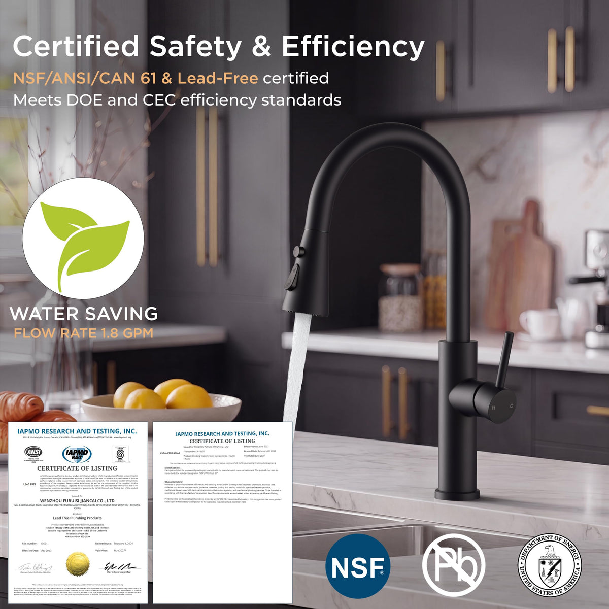 FORIOUS Kitchen Faucet with Cup Washer, Pull Down Sprayer, Brushed Nickel