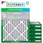 Filterbuy 30x32x1 Air Filter MERV 8 Dust & Allergy Defense (6-Pack)