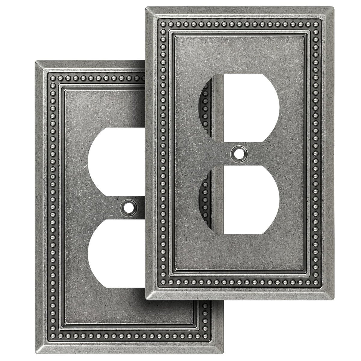 Sunken Pearls Heavy-Duty 4 Toggle Light Switch Plate, Antique Brass, 1 Pack