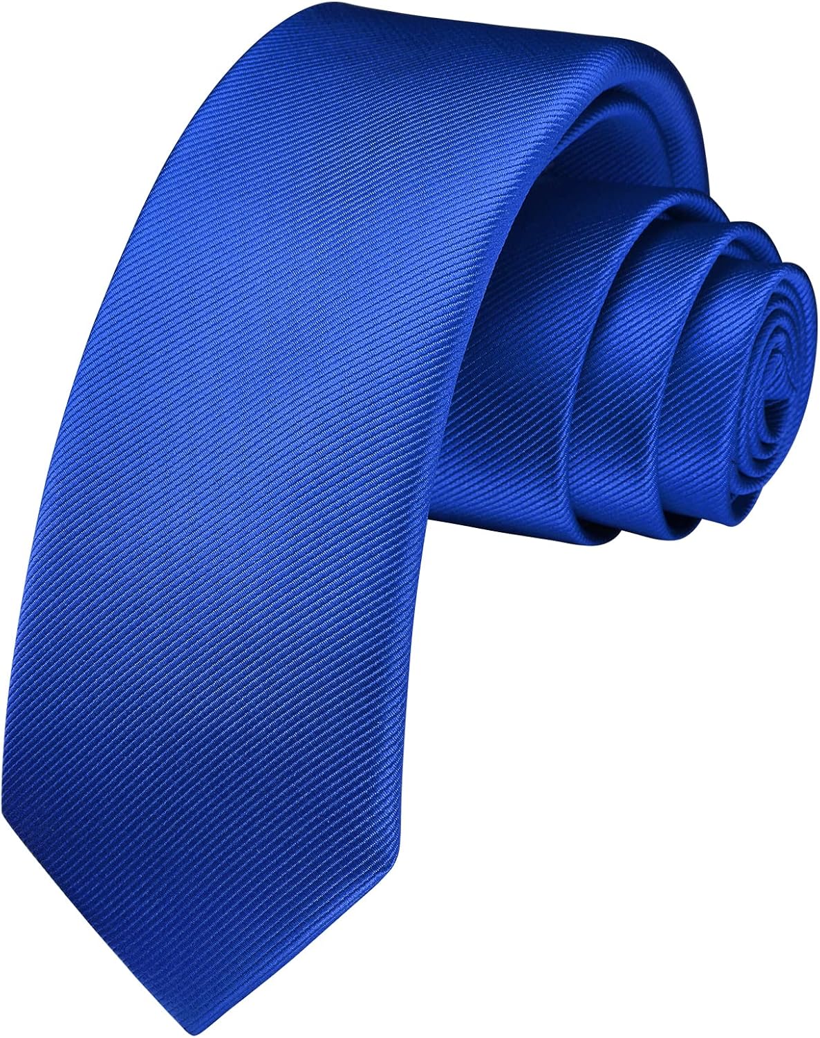 HISDERN Skinny Tie Solid Color 6cm Slim Ties for Men Wedding Classic Formal Business Necktie