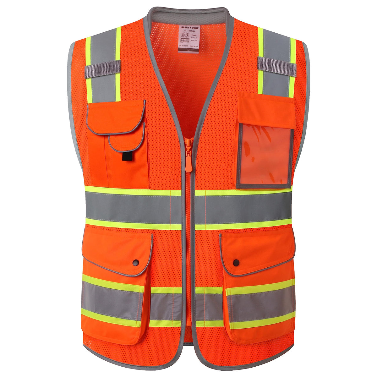 JKSafety Safety Vest for Men Women Reflective Hi Vis JK150 Green 3XL