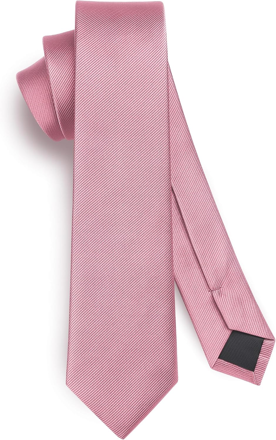 HISDERN Skinny Tie Solid Color 6cm Slim Ties for Men Wedding Classic Formal Business Necktie