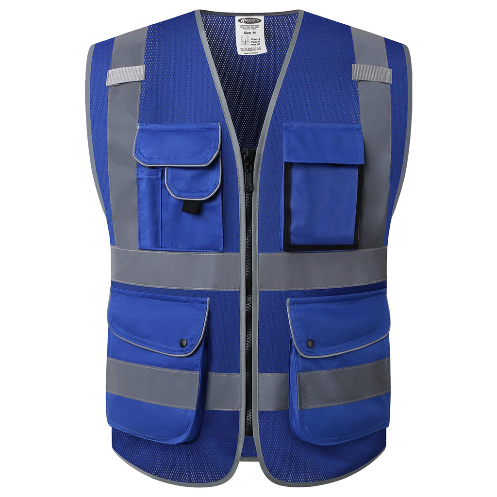 JKSafety Safety Vest for Men Women Reflective Hi Vis JK150 Green 3XL
