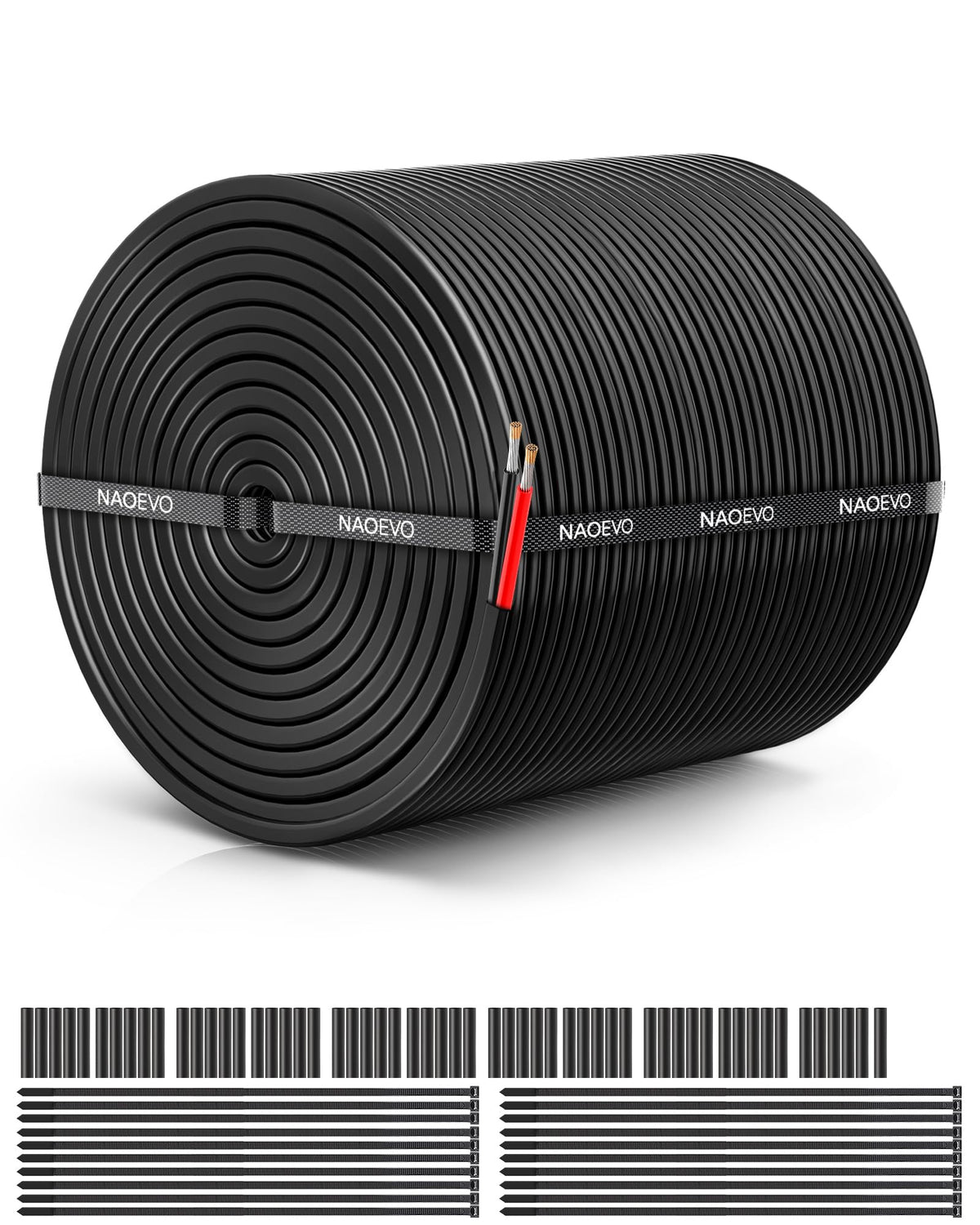 NAOEVO 14 Gauge Wire 3 Conductor, 14 Gauge Automotive Wire 12V Cable, 50FT
