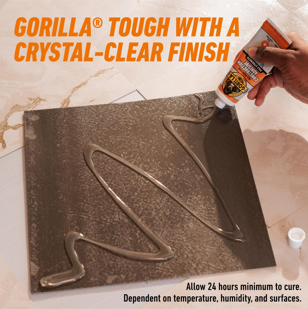 Gorilla Max Strength Construction Adhesive, Clear, 2.5 oz