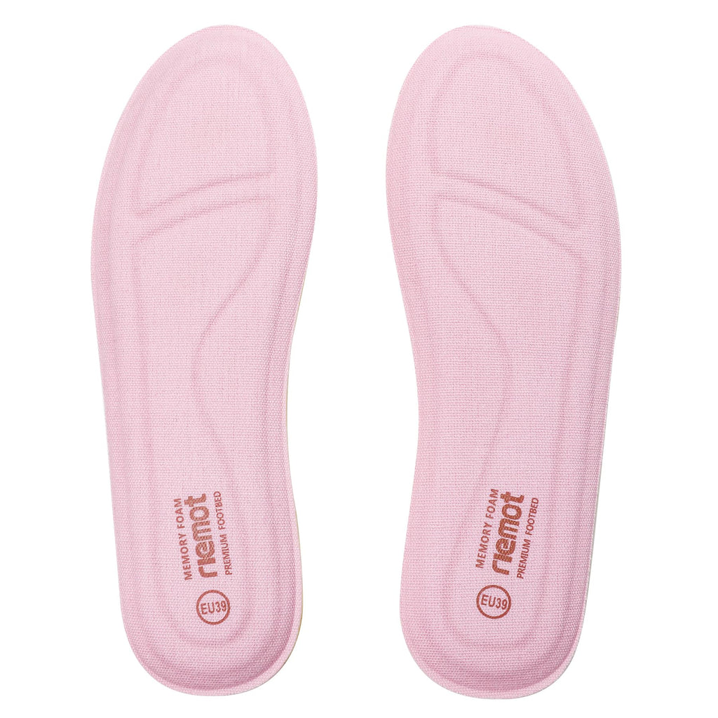 riemot Memory Foam Insoles for Men and Women - Replacement Shoe Inserts Comfort Cushioning for Sports Shoes, Trainers, Sneakers, Work Boots and Walking Shoes, Black with Yellow Base, UK8 / EU42