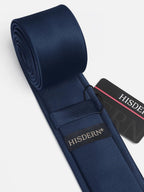 HISDERN Skinny Tie Solid Color 6cm Slim Ties for Men Wedding Classic Formal Business Necktie