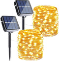 Joomer Solar Fairy Lights, 2-Pack Total 80FT 240LED Lights, Warm White
