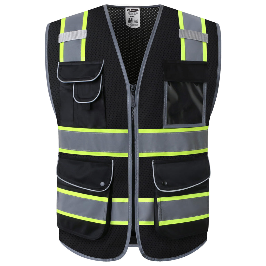 JKSafety Safety Vest for Men Women Reflective Hi Vis JK150 Green 3XL