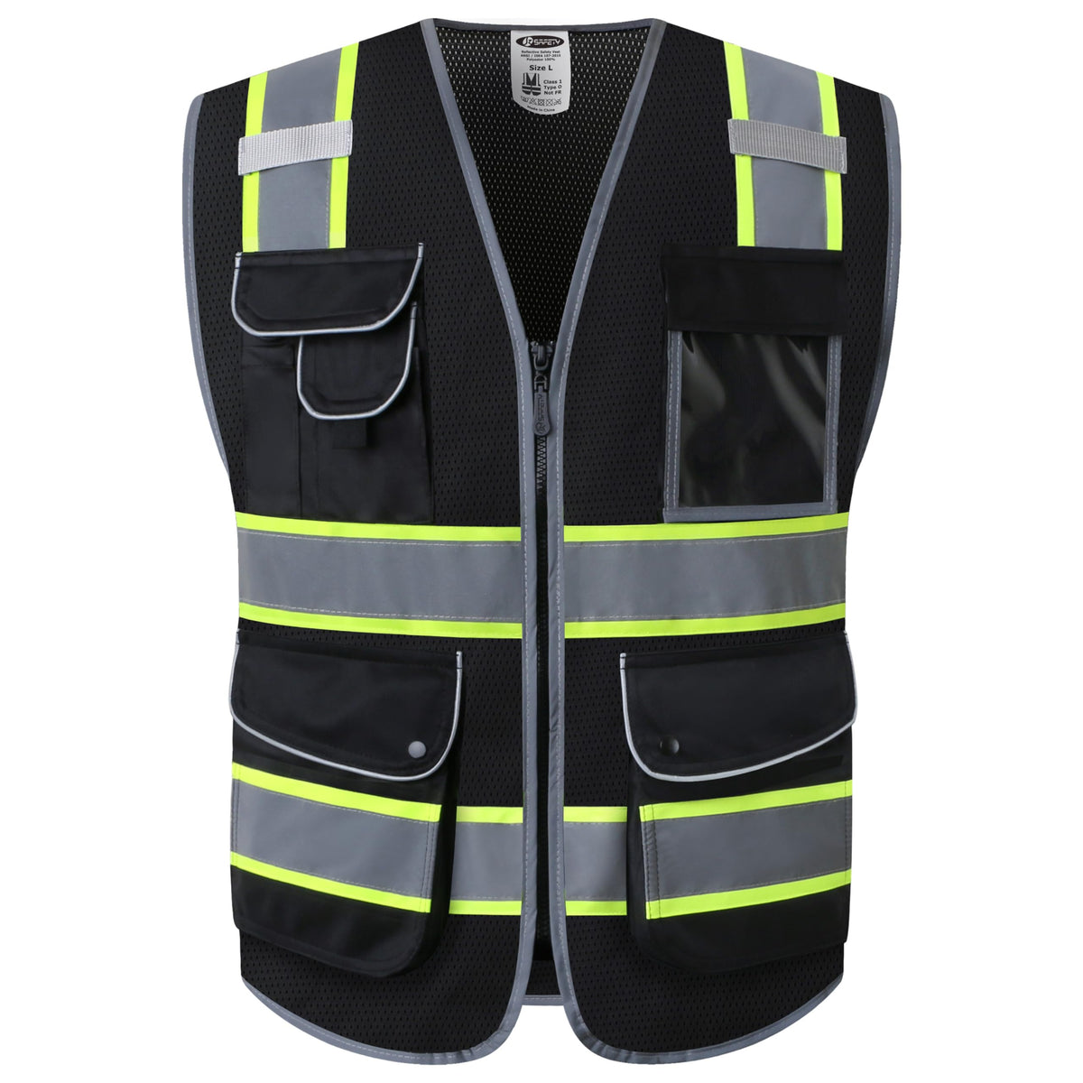 JKSafety Safety Vest for Men Women Reflective Hi Vis JK150 Green 3XL