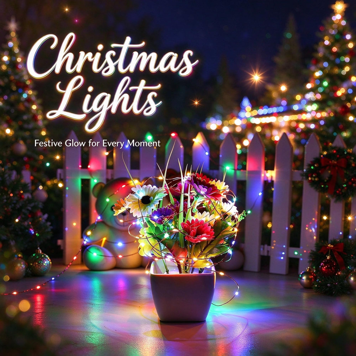 Joomer Solar Fairy Lights, 2-Pack Total 80FT 240LED Lights, Warm White