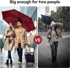 TechRise Umbrella, Compact Strong Windproof Automatic Umbrellas, Folding Lightweight, Portable Travel Golf Umbrella for Rain