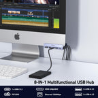 BENFEI USB-C Hub 5-in-1 with 4K HDMI, 3 USB-A 3.2 GEN2 10Gbps, 100W PD, Silicone Woven Cable, Aluminum Case, Compatible with MacBook, iPad, iPhone 15/16 Series