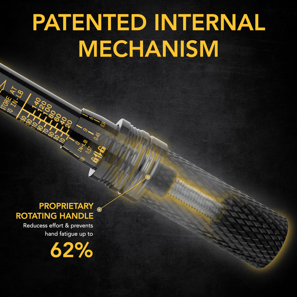 LEXIVON Torque Wrench 1/2-Inch Drive Click 10~150 Ft-Lb/13.6~203.5 Nm (LX-183)