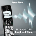 VTech EA5001 DECT Cordless Phone with Nuisance Call Blocker,Easy-to-Read Backlit Display,Landline Phone with 18 Hours Talk-time,Volume Booster,Handsfree Speakerphone,Speed Dial,2-Handset
