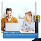 ASNQ RJ11 Cable for ADSL Router, Modem, Telephone, 2m, Flat, Black