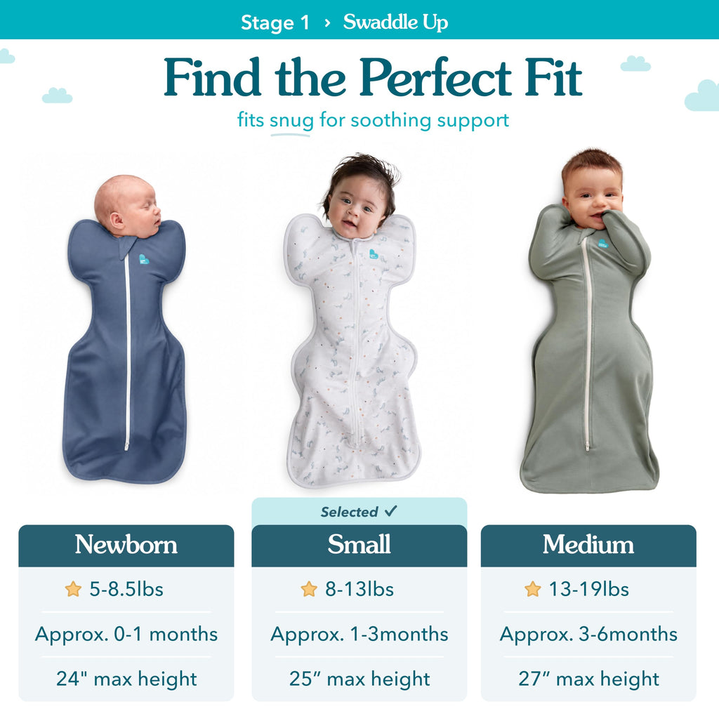 Love To Dream Swaddle Up, S 3.5-6kg, Olive Twigs, 1.5 Tog