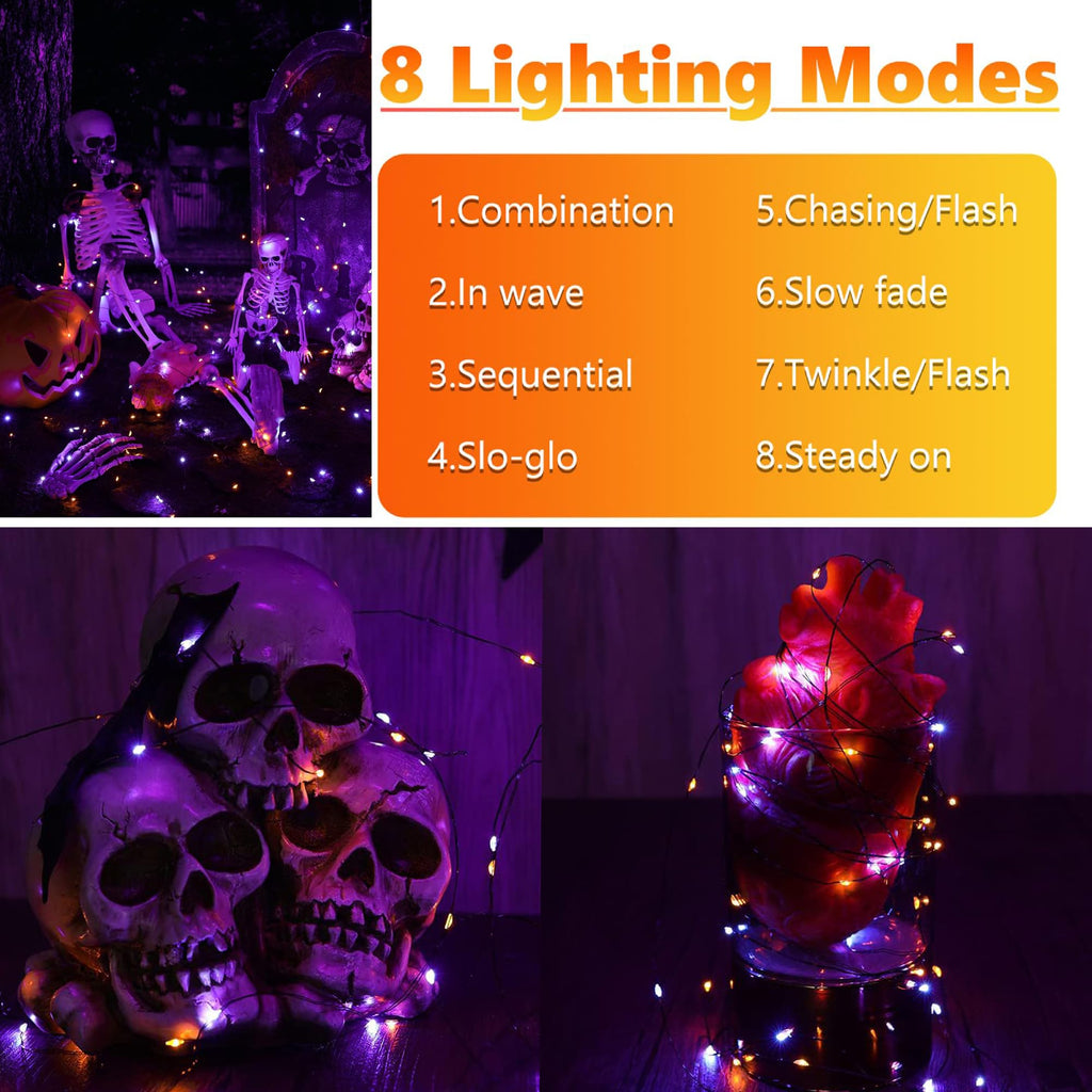 Joomer Solar Fairy Lights, 2-Pack Total 80FT 240LED Lights, Warm White