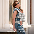 Momcozy Baby Carrier for 3-24M/3.2-20kg, Waist 64-127cm, Cotton Black
