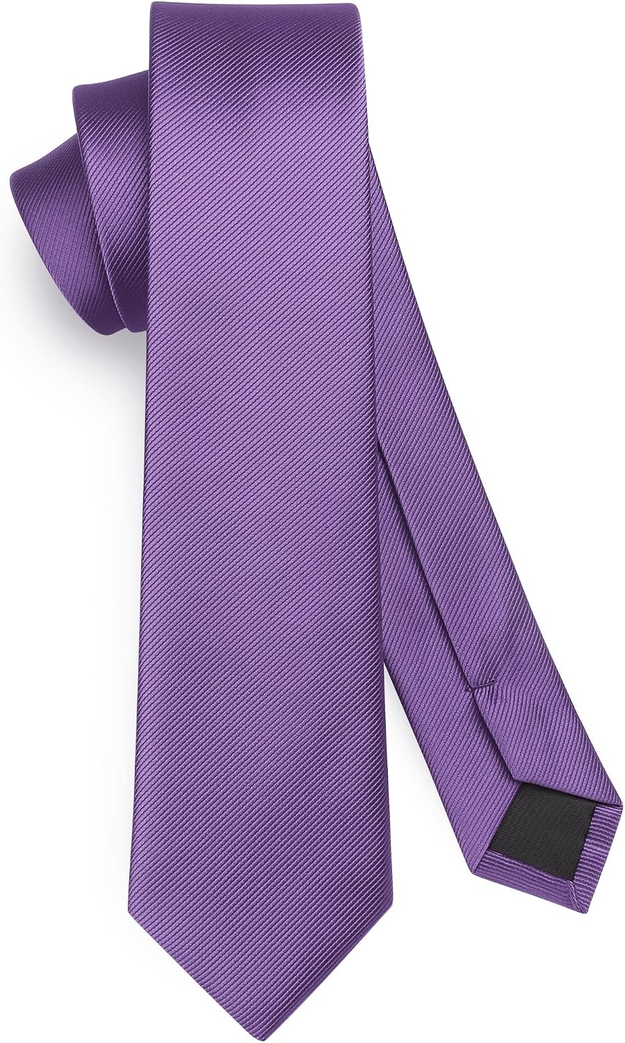 HISDERN Skinny Tie Solid Color 6cm Slim Ties for Men Wedding Classic Formal Business Necktie