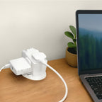 Masterplug Three Socket Surge Protected Adaptor with Individual Switches, white