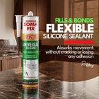 Brown Silicone Sealant, Waterproof & Flexible Sealant and Adhesive - 280ml