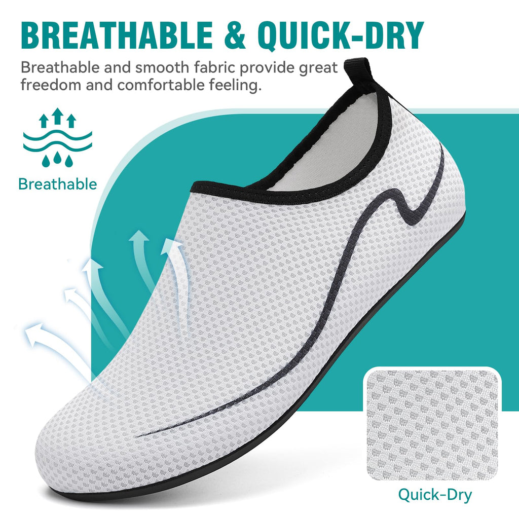 Water Shoes for Women Men Quick-Dry Beach Swim Socks with Non-Slip Sole