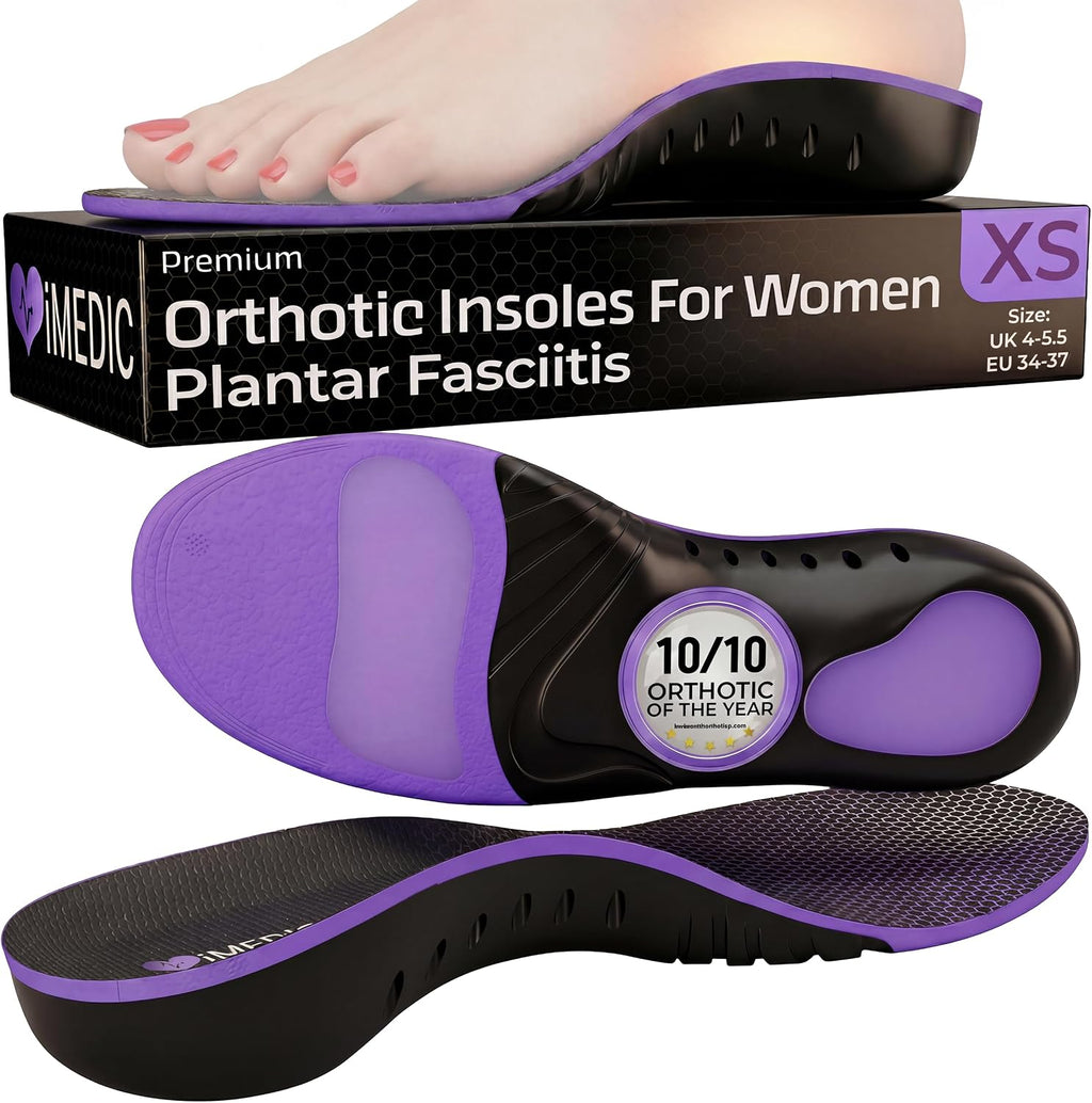 iMedic Orthotic Insoles for Plantar Fasciitis, Size XS UK 4-5.5