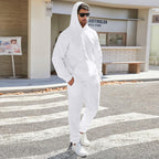 Mens Plain Tracksuit Long Sleeve Hooded Sweatshirt Sweatpants Set Hoodie Joggers Sets 2 Piece Fashion Sweatsuits Activewear Sportswear Men's Clothing UK