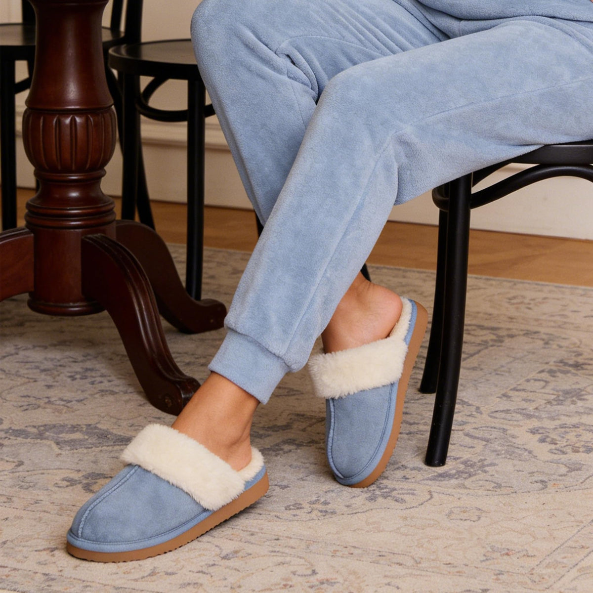 Litfun Women's Fluffy Memory Foam Slippers House Shoes Indoor