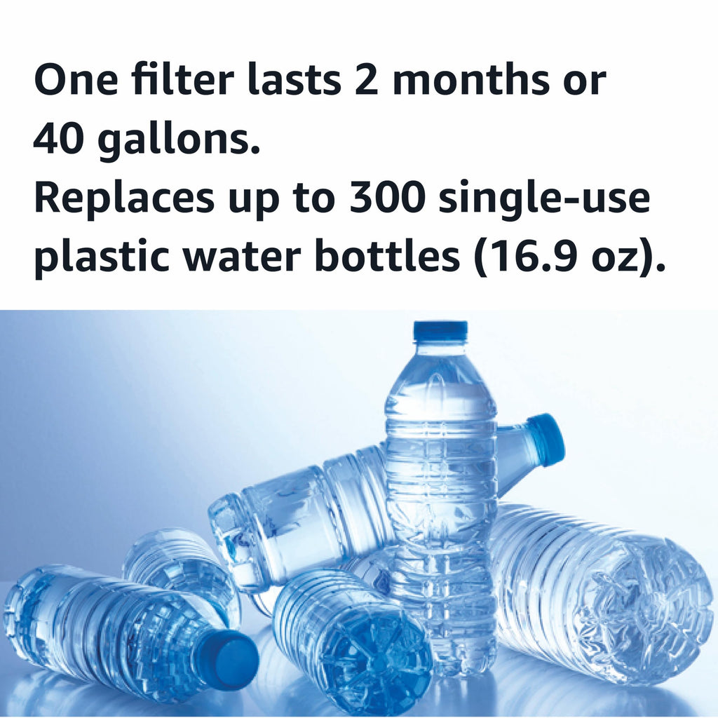 Amazon Basics Enhanced Water Filter, Brita Filter Replacement, 3-Pack