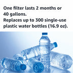 Amazon Basics Enhanced Water Filter, Brita Filter Replacement, 3-Pack