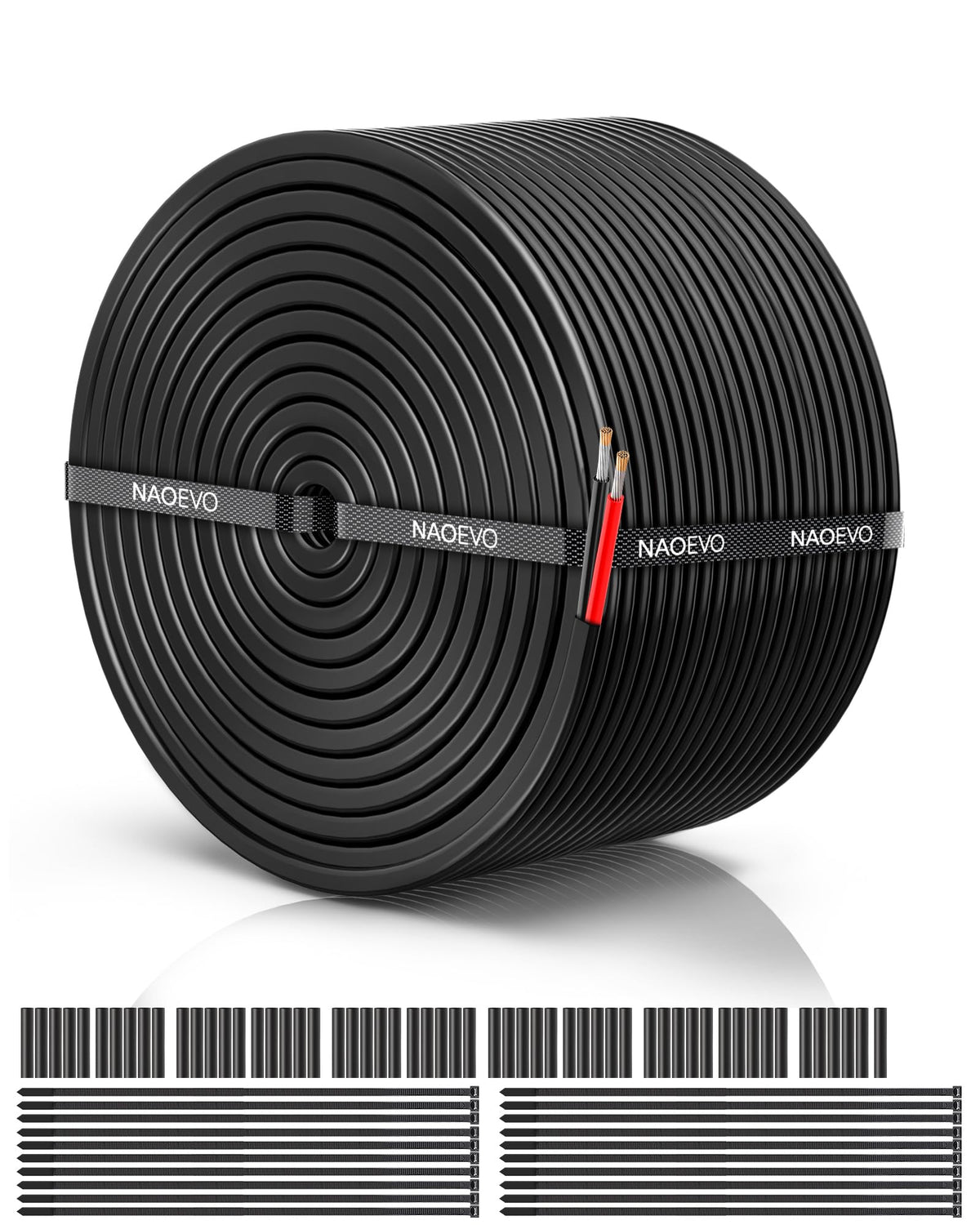 NAOEVO 14 Gauge Wire 3 Conductor, 14 Gauge Automotive Wire 12V Cable, 50FT