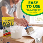 151 All Purpose Wallpaper Paste | Super Strong Wall Paper Adhesive - Ready in 3 Minutes | Suitable for All Types & Weights of Wallpaper | Easy To Use - Hangs Up To 10 Rolls (12 Pints)