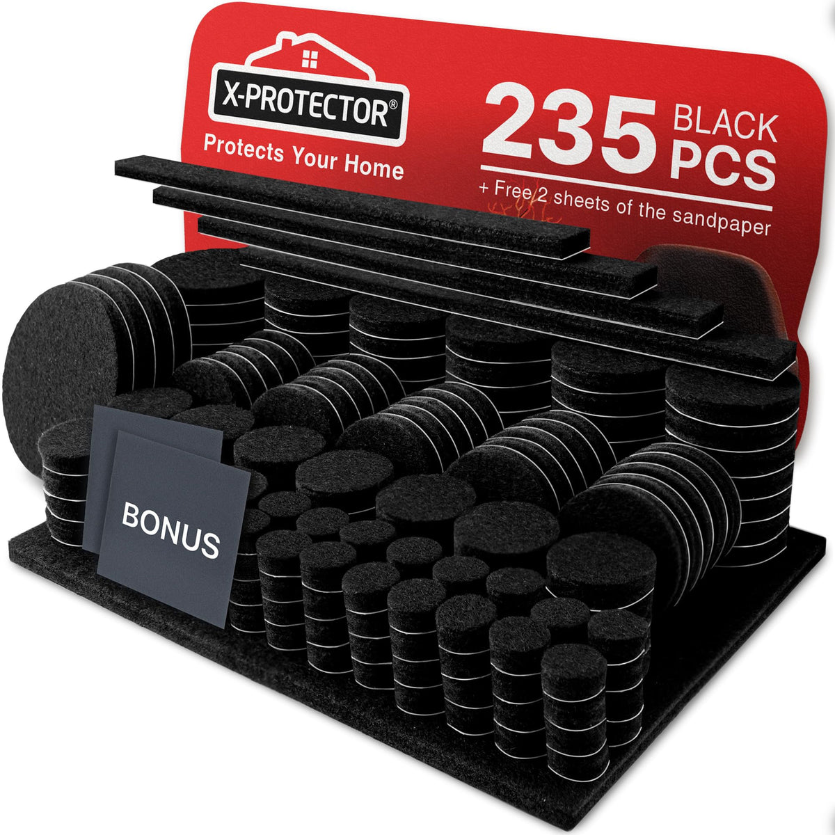 Felt Furniture Pads X-PROTECTOR 133 PCS Premium Furniture Pads - Felt Pads