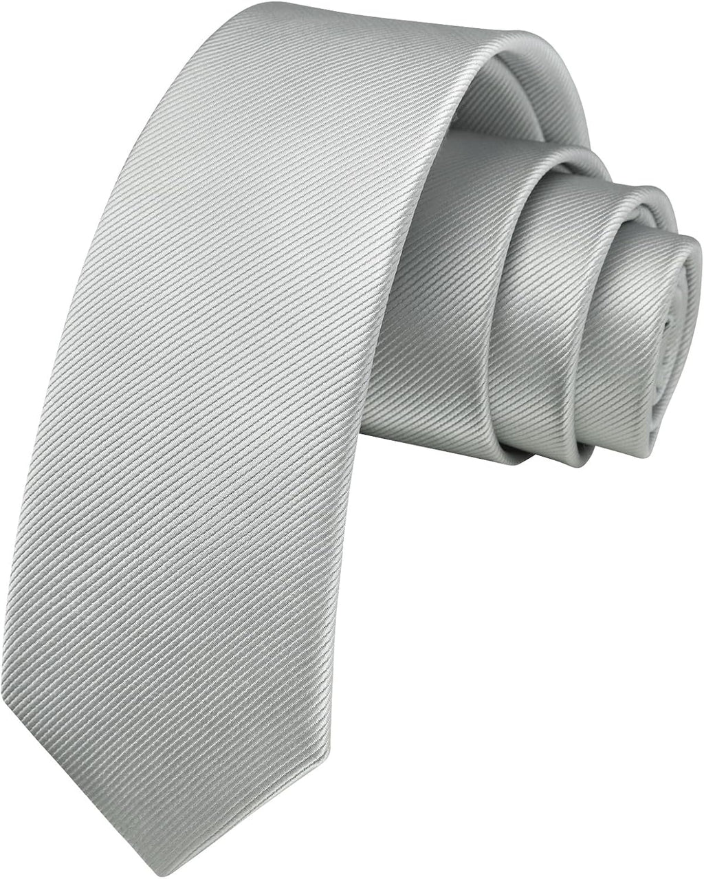 HISDERN Skinny Tie Solid Color 6cm Slim Ties for Men Wedding Classic Formal Business Necktie
