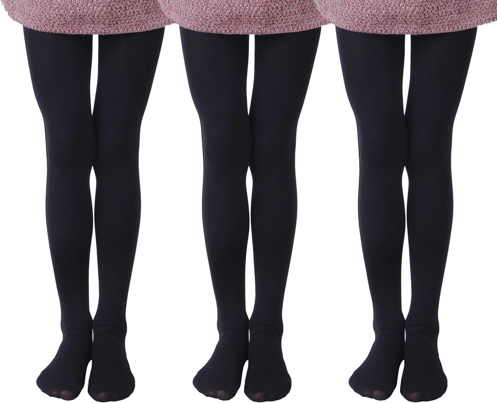 EVERSWE 3-Pack Girls Microfiber Tights Multiple Colors