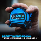 OX Pro Dual Auto Lock Tape Measure 5m, Magnetic Hook, Metric & Imperial