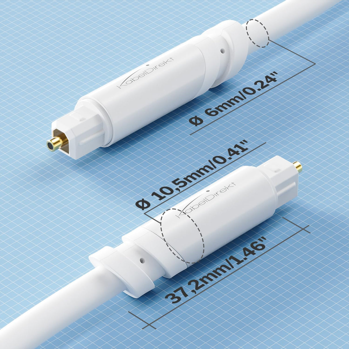 KabelDirekt – Optical Audio TOSLINK Cable – 1.5m – Soundbar