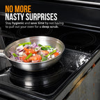 Linda’s Essentials Silicone Stove Gap Covers (2 Pack), Heat Resistant Oven Gap Filler Seals Gaps Between Stovetop and Counter, Easy to Clean Stove Gap Guard (21 Inches, Black)