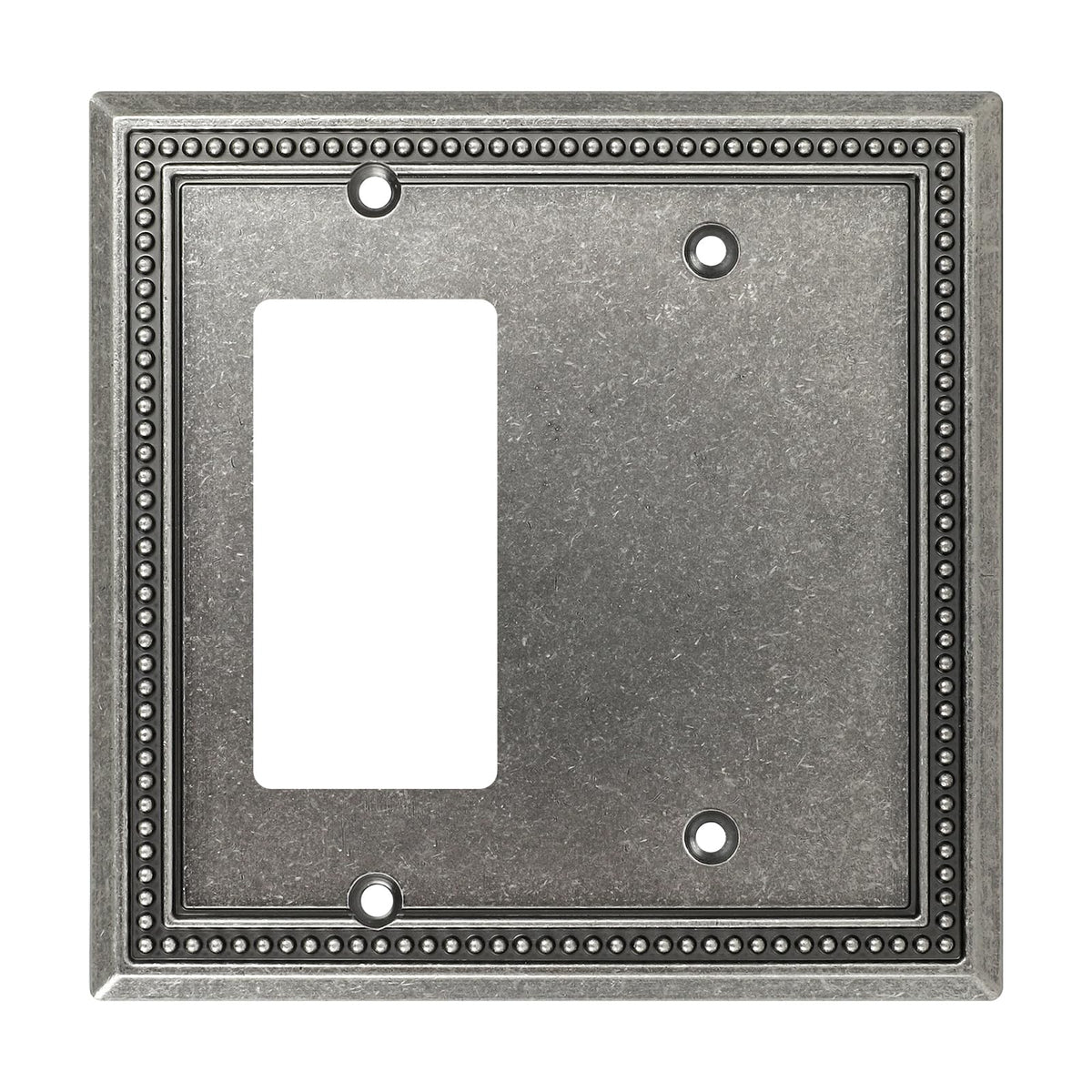 Sunken Pearls Heavy-Duty 4 Toggle Light Switch Plate, Antique Brass, 1 Pack