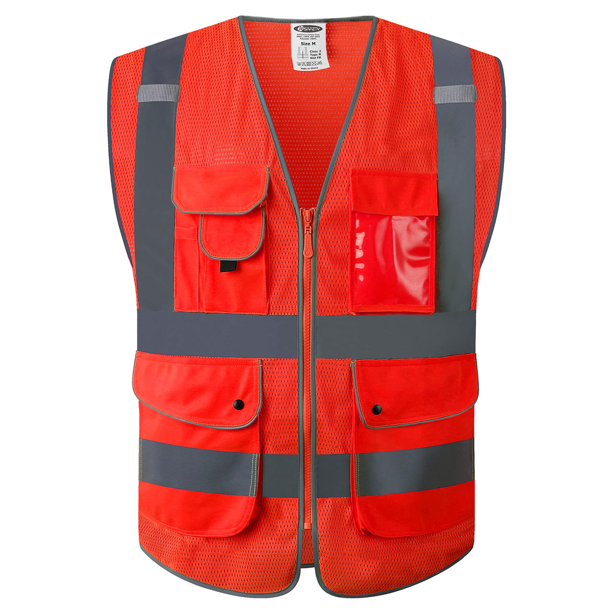 JKSafety Safety Vest for Men Women Reflective Hi Vis JK150 Green 3XL