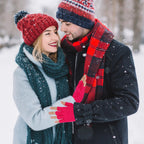 Grevosea 2 Pair Fingerless Warm Gloves - Winter Half Finger Gloves Thickened Knit Touchscreen Stretchy Mittens for Men Women