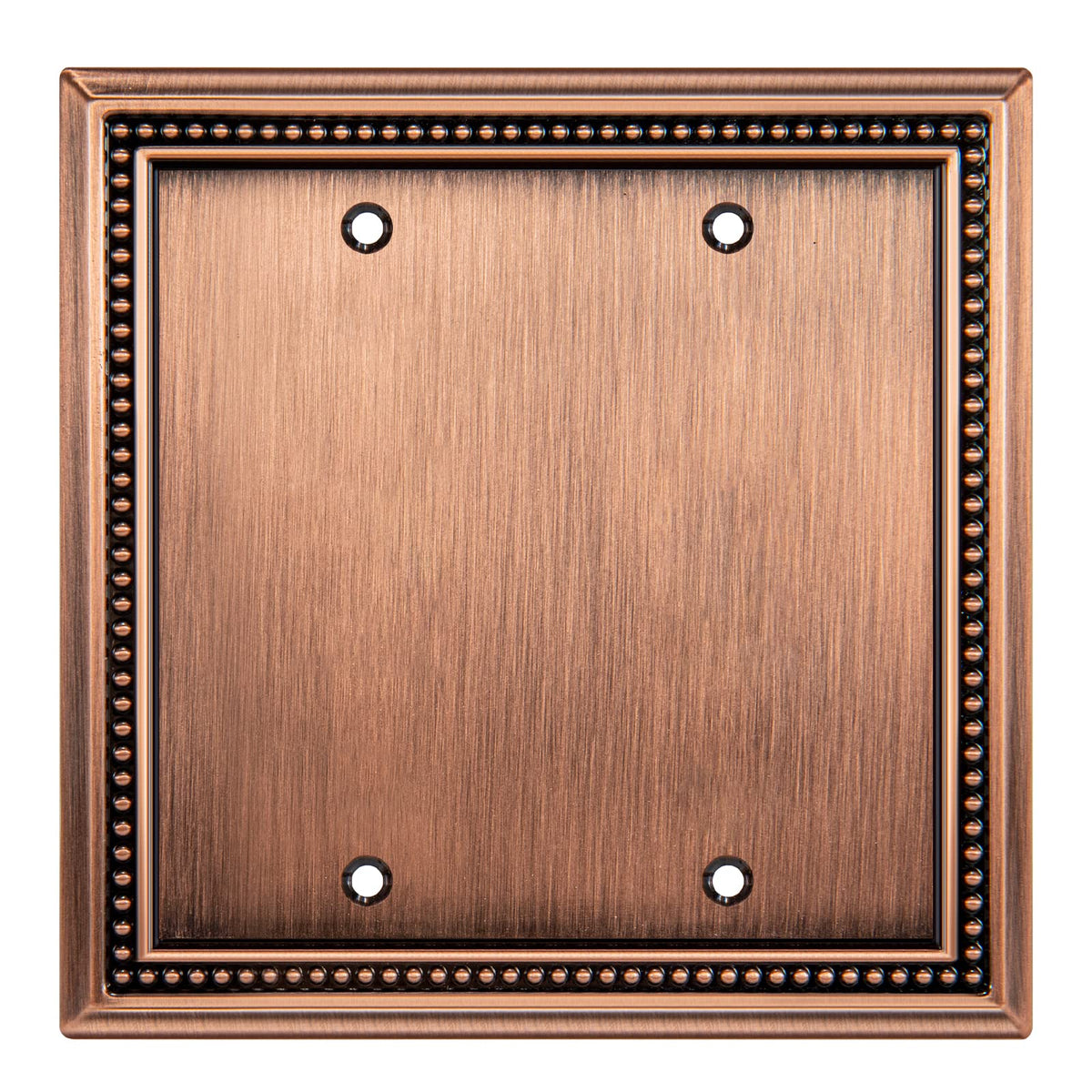 Sunken Pearls Heavy-Duty 4 Toggle Light Switch Plate, Antique Brass, 1 Pack