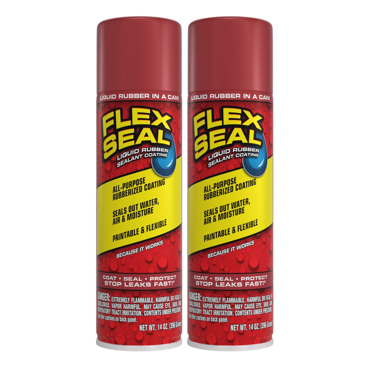 Flex Seal Spray Rubber Sealant Coating, Waterproof, Clear, 14 oz, 1-Pack