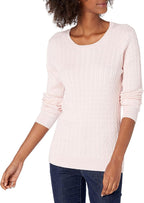 Amazon Essentials Women's Lightweight Cable Knit Long-Sleeve Crewneck Jumper (Available in Plus Size)