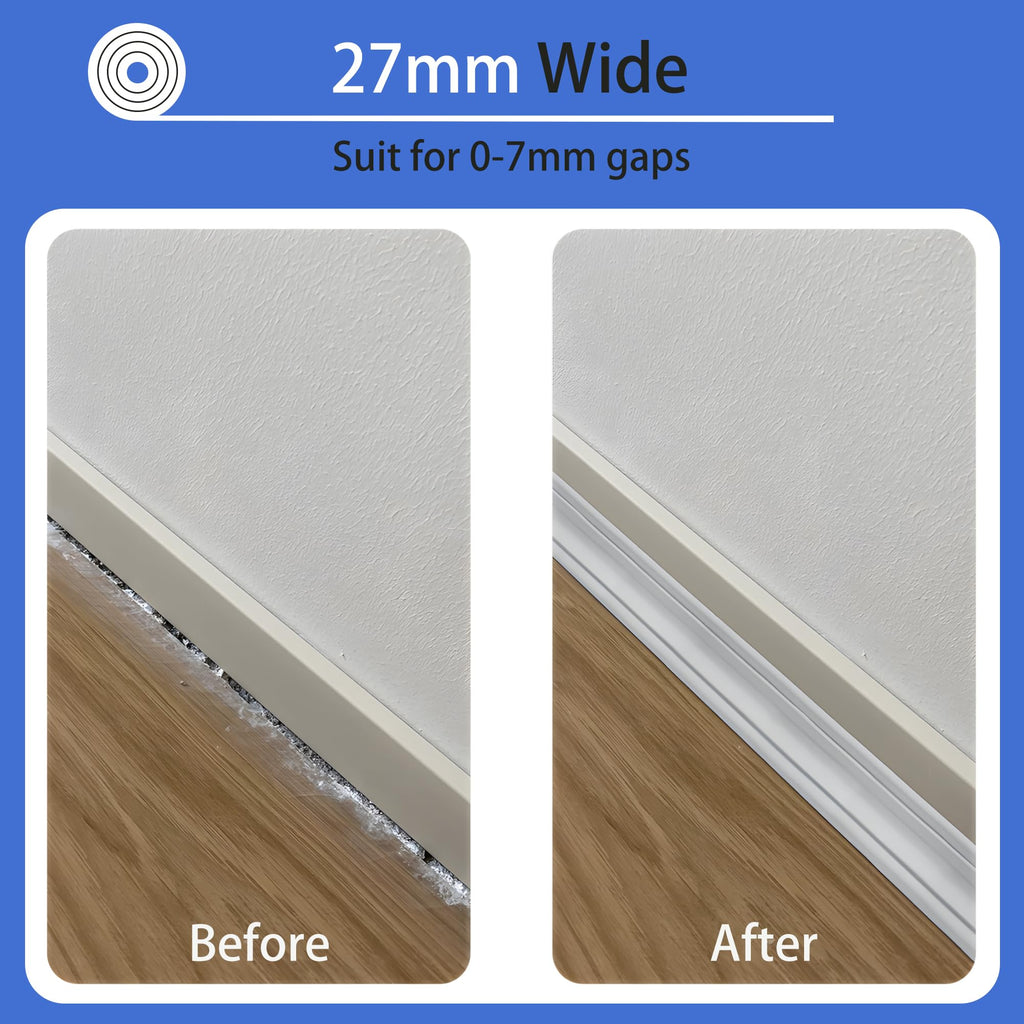 Zayejod PVC Quadrant Trim Laminate Beading Self Adhesive Matte White