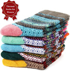 Ladies Socks Wool Thermal Fluffy Gifts For Women 5 Pairs