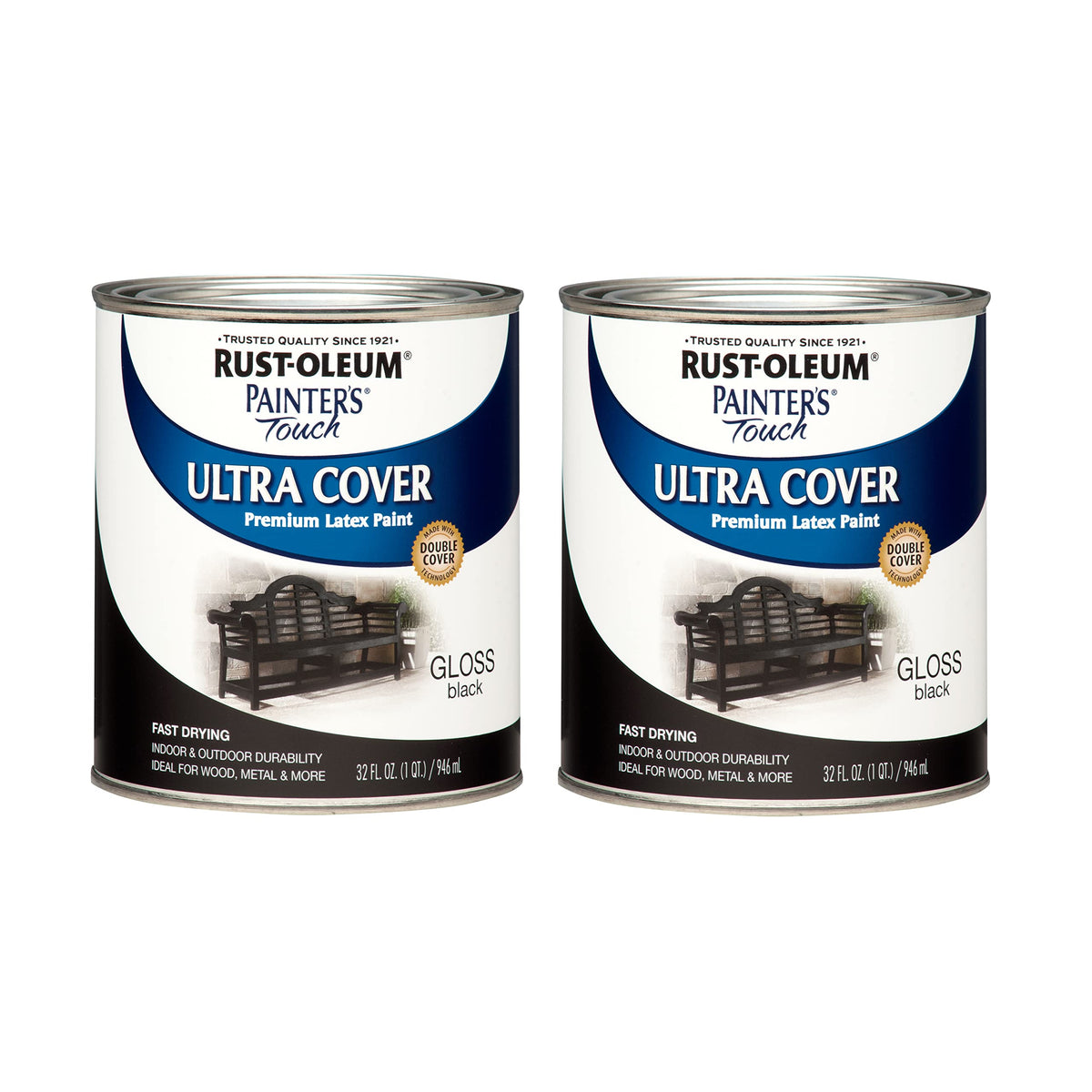 Rust-Oleum Painter's Touch Latex Brush-On Paint, Flat Black