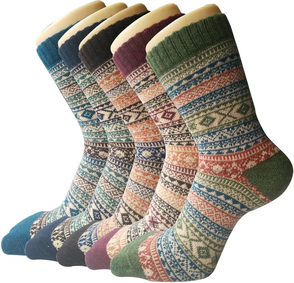 Ladies Socks Wool Thermal Fluffy Gifts For Women 5 Pairs